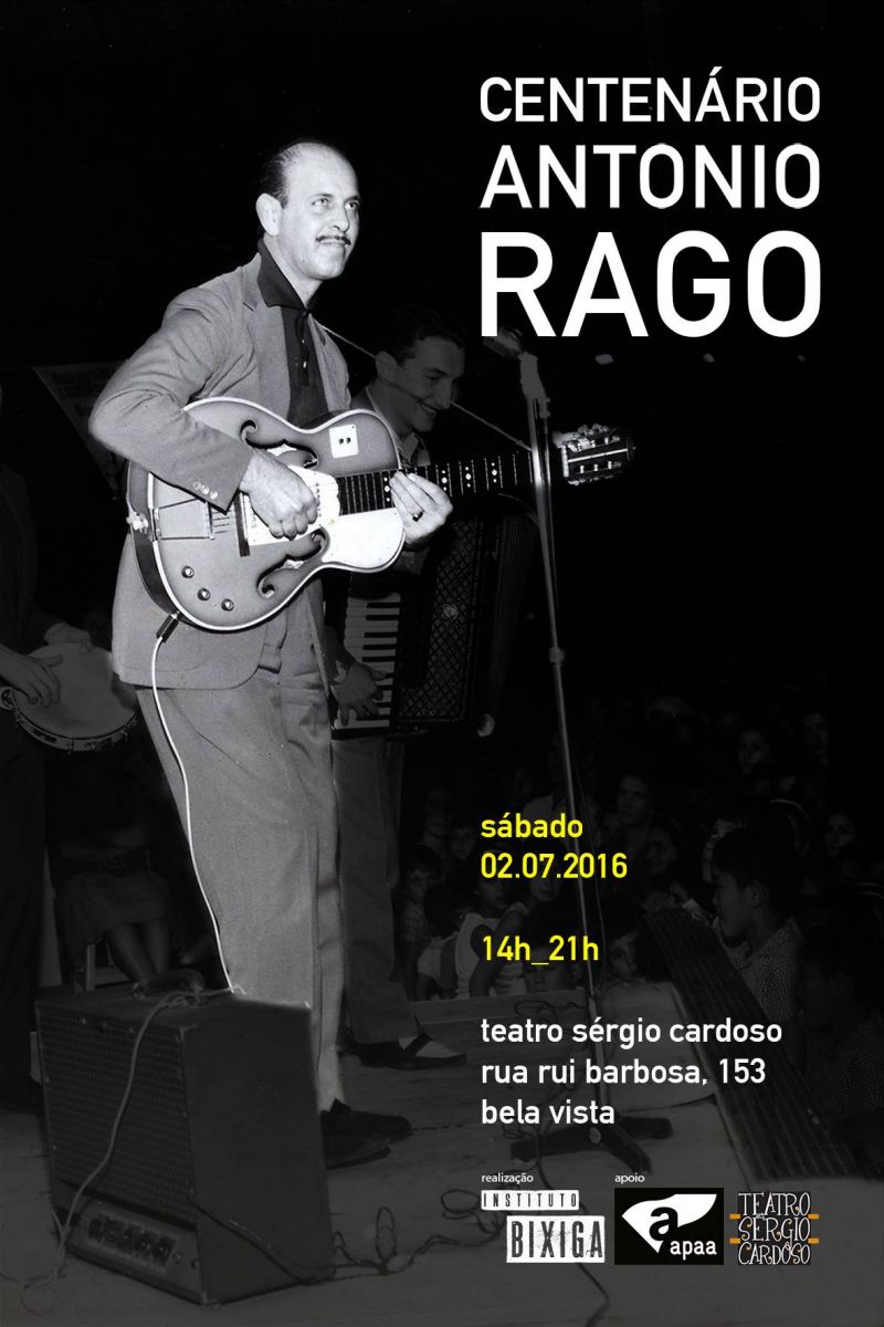 Centenário de Antonio Rago é comemorado com shows, palestras e exposição em SP