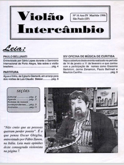 Revista Violão Intercâmbio - n 16 ano IV - mar/abr 1996