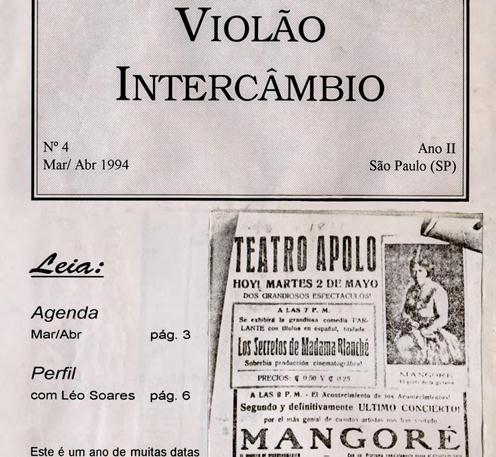 Revista Violão Intercâmbio - n 4 ano II - mar/abr 1994 