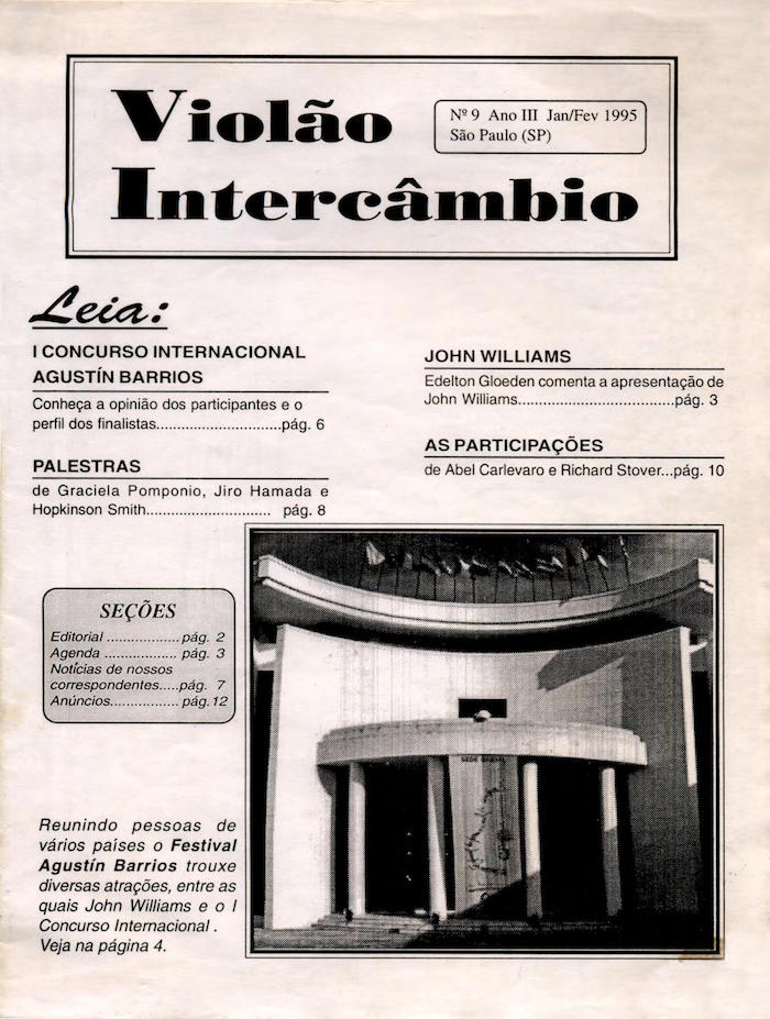 Revista Violão Intercâmbio - n 9 ano III - jan/fev 1995 