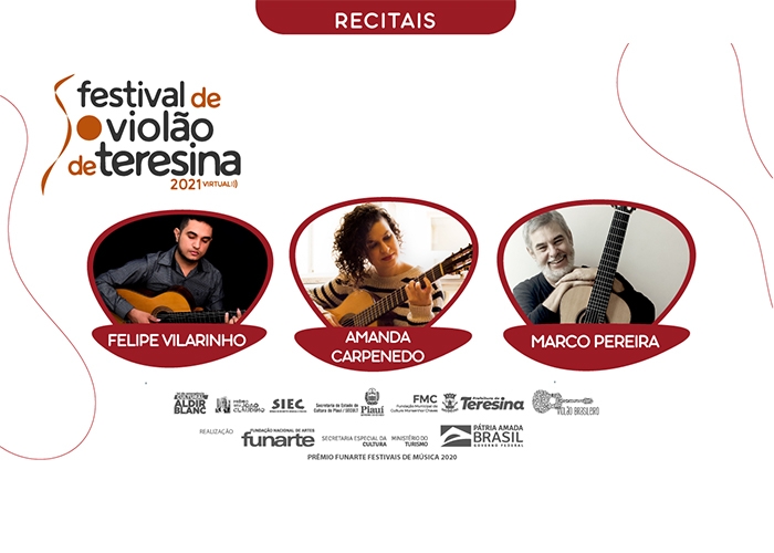 Capa do vídeo Marco Pereira, Amanda Carpenedo e Felipe Vilarinho - Recitais IV Festival de Violão de Teresina