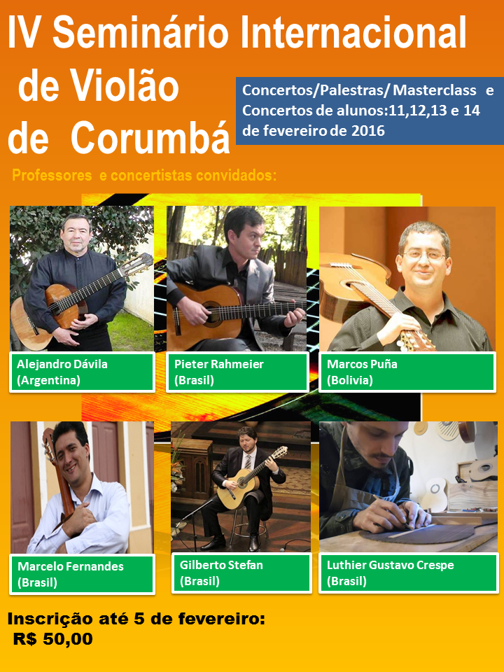 IV Seminário de Violão de Corumbá tem intensa programação até domingo (14)