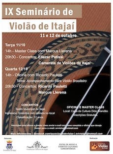 IX Seminário de Violão de Itajaí começa nesta terça-feira (11)