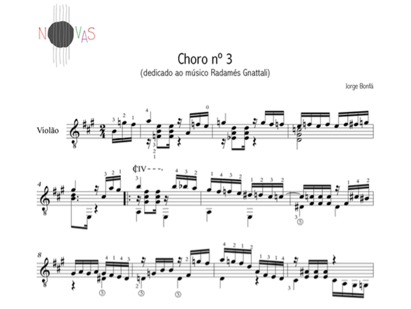 Choro nº 3 (Jorge Bonfá) - partitura violão solo