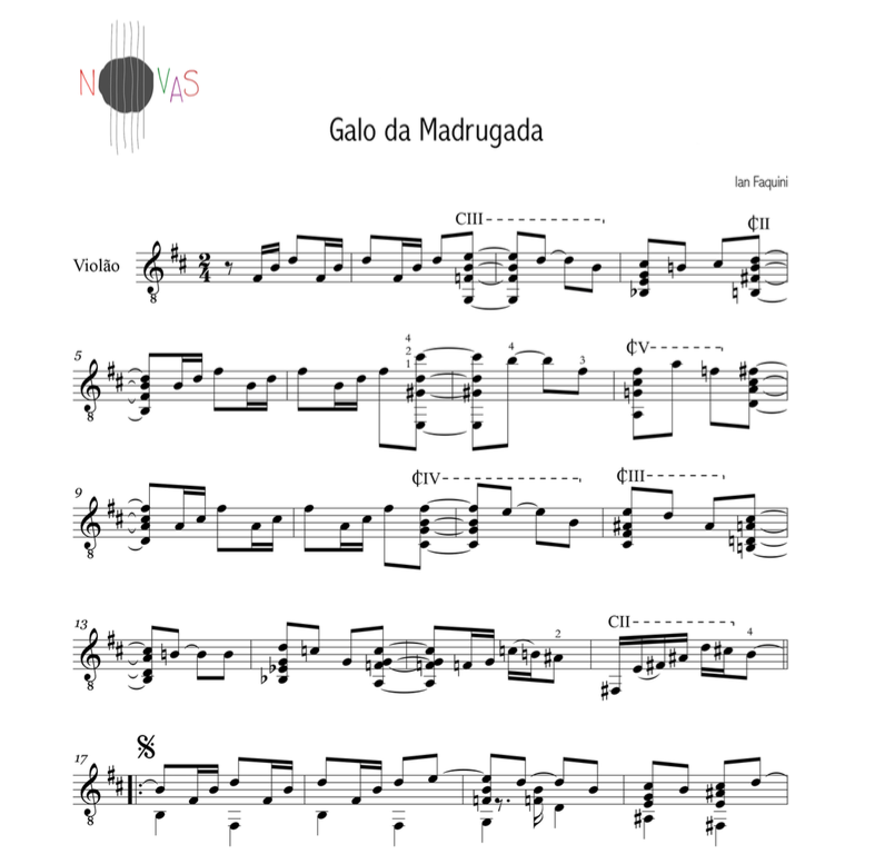 Galo da Madrugada (Ian Faquini) - partitura violão solo 