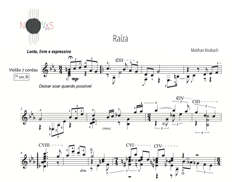 Raíza (Maithan Knabach) - partitura violão 7 cordas solo