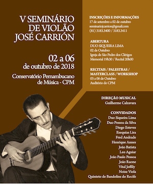Seminário José Carrión tem programação até sábado (06) no Recife