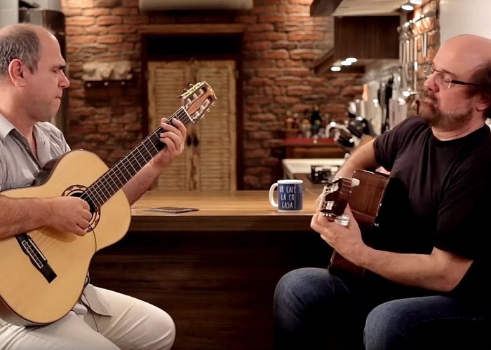 Capa do vídeo Conrado Paulino e Nelson Faria - Um café lá em casa