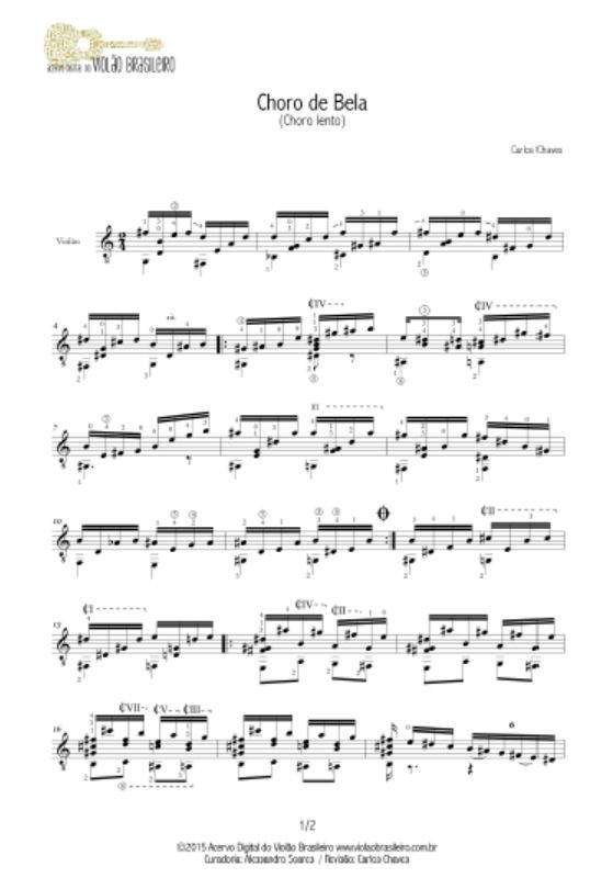 Choro de Bela (Carlos Chaves) - violão solo
