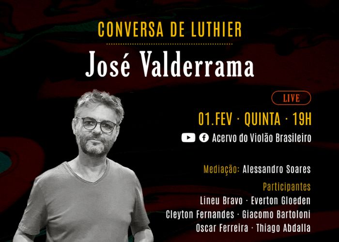 Capa do vídeo LIVE I CONVERSA DE LUTHIER I JOSÉ VALDERRAMA