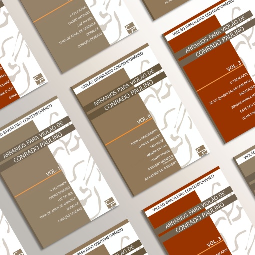 Coleção Violão Brasileiro Contemporâneo – Arranjos para violão de Conrado Paulino – EBOOK 3 Volumes – Exclusivo